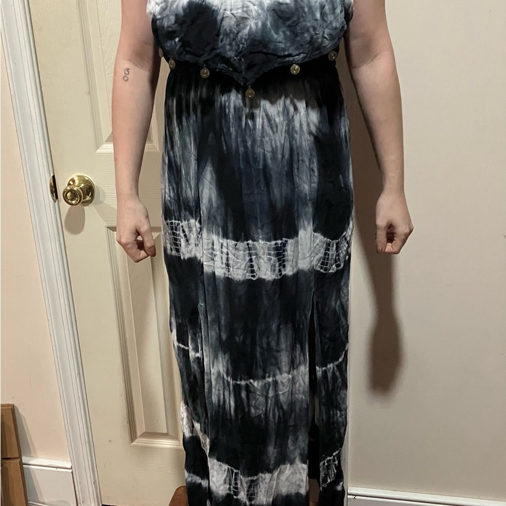American Eagle Outfitters Black and White Maxi Dress